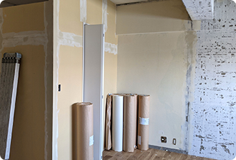 ボード貼り・下地処理（パテ処理）